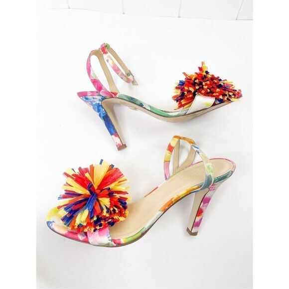 J. Crew Collection Raffia Bow Strappy Sandal Size 9 - Picture 1 of 8